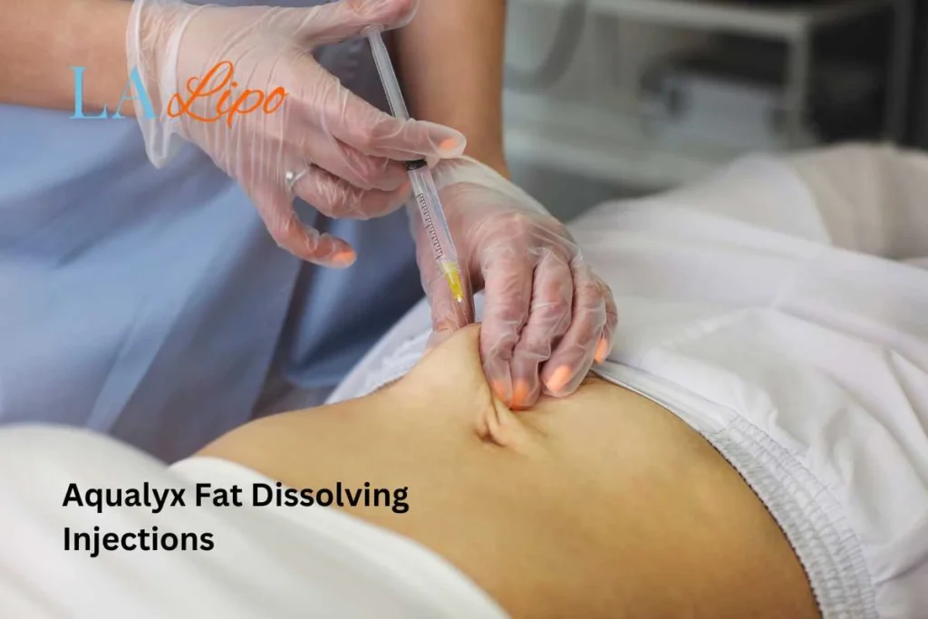woman having fat dissolving injections St Albans in the stomach
