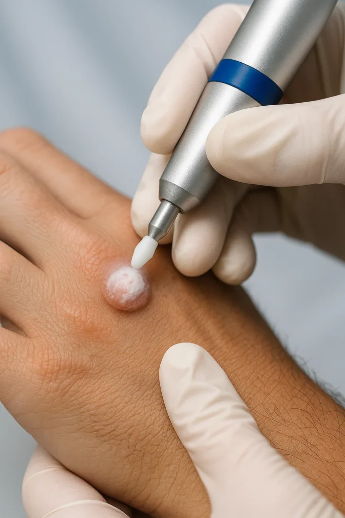 example of wart removal St Albans using cryopen