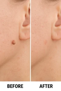 Skin tags removal St Albans before and after